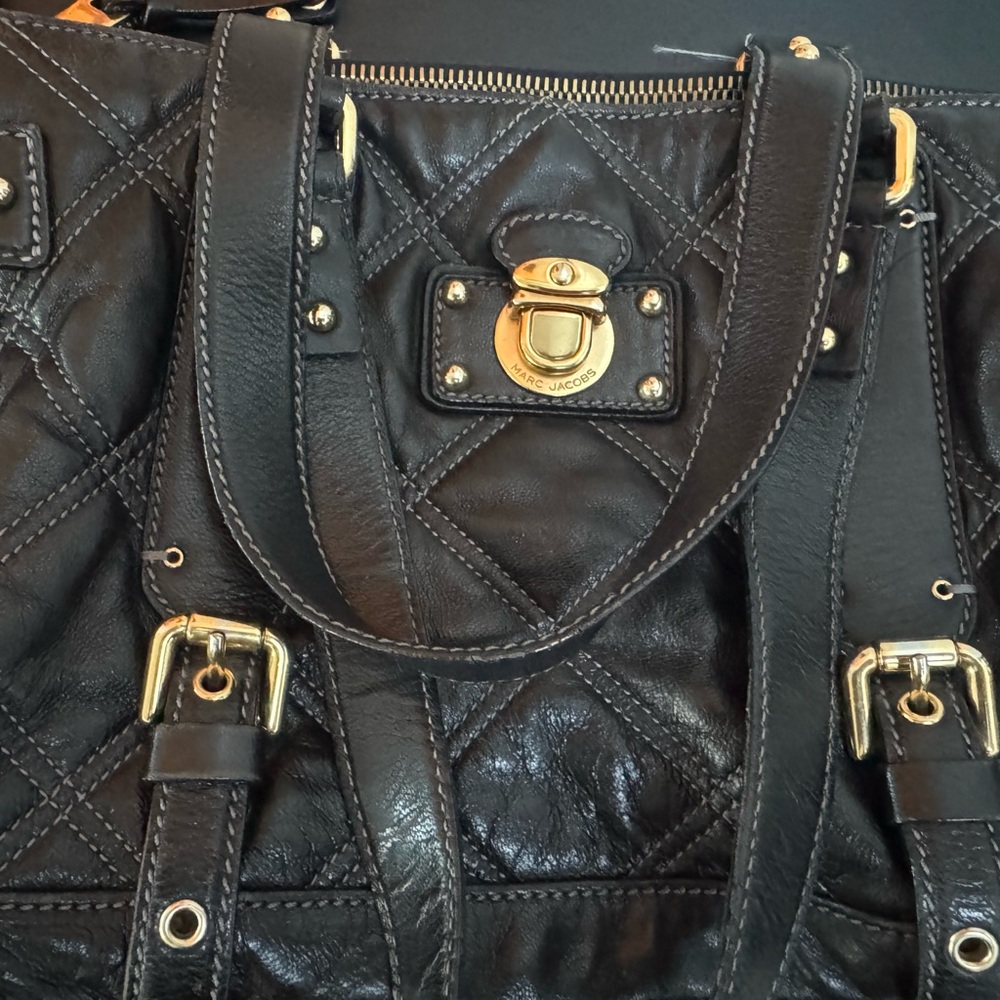 Marc Jacobs Black Quilted Leather Bag